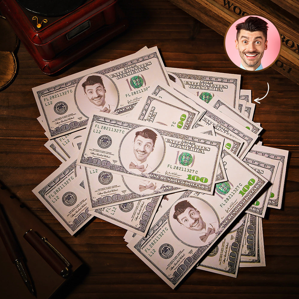 Individuell gestaltete Spielgeldscheine mit 20/30/40/50/100 Stück Spielgeld für Partyspiele