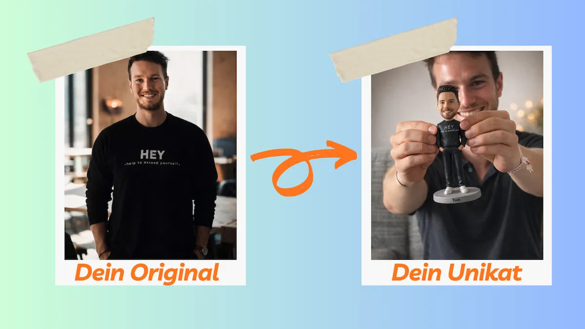 Personalisierte Wackelkopf Figur nach Foto
