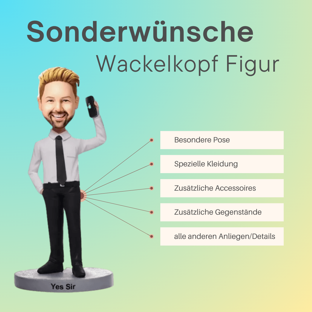 Sonderwünsche extra für Wackelkopf Figur/en (Groß)